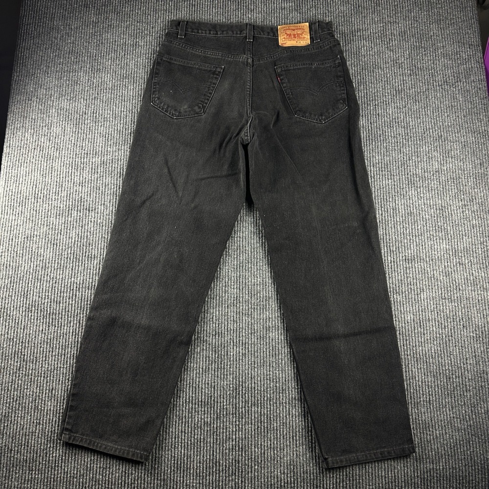 Vintage y2k Levis 550 Relaxed Fit Black Denim Jeans Mens 36x32 Made USA 550-0260